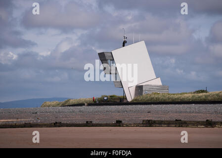 Tour d'observation de surveillance côtière Point Rossall Fleetwood Banque D'Images