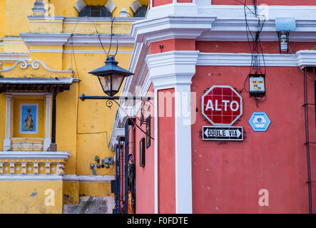 Les détails architecturaux à Antigua , Guatemala Banque D'Images