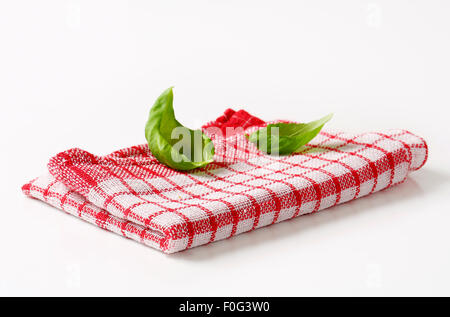 Torchon de cuisine en coton vérifié Banque D'Images