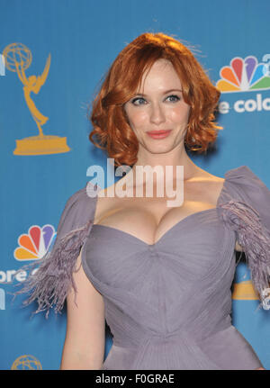 LOS ANGELES, CA - le 29 août 2010 : Mad Men star Christina Hendricks au 2010 Primetime Emmy Awards au Nokia Theatre L.A. Vivre dans le centre-ville de Los Angeles. Banque D'Images