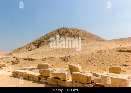 Une vue horizontale de la pyramide de Téti, Saqqara, Egypte Banque D'Images