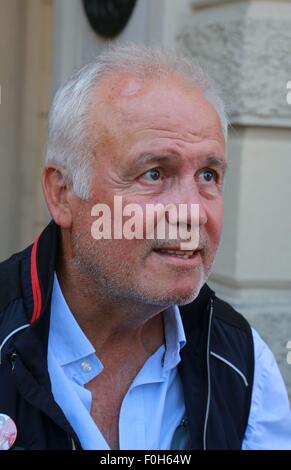 Patrick Tambay lors d'une réception d'une Formule 1 Exposition photo à l'hôtel de ville. L'ancien pilote de Formule 1 est souffrant de la maladie de Parkinson. Avec : Patrick Tambay Où : Graz, Autriche Quand : 12 Oct 2015 Banque D'Images