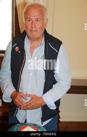 Patrick Tambay lors d'une réception d'une Formule 1 Exposition photo à l'hôtel de ville. L'ancien pilote de Formule 1 est souffrant de la maladie de Parkinson. Avec : Patrick Tambay Où : Graz, Autriche Quand : 12 Oct 2015 Banque D'Images