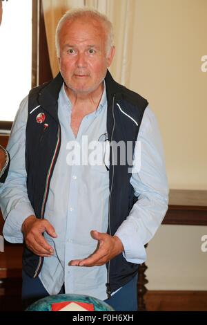 Patrick Tambay lors d'une réception d'une Formule 1 Exposition photo à l'hôtel de ville. L'ancien pilote de Formule 1 est souffrant de la maladie de Parkinson. Avec : Patrick Tambay Où : Graz, Autriche Quand : 12 Oct 2015 Banque D'Images