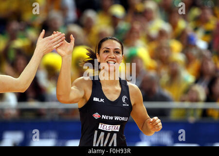 Sydney, Australie. Août 16, 2015. Grace Rasmussen célèbre finale de la Coupe du Monde de netball, Fougères d'argent comparativement à l'Australie, tous les téléphones Arena, Sydney, Australie. Dimanche 16 août 2015. © Plus Sport Action/Alamy Live News Banque D'Images