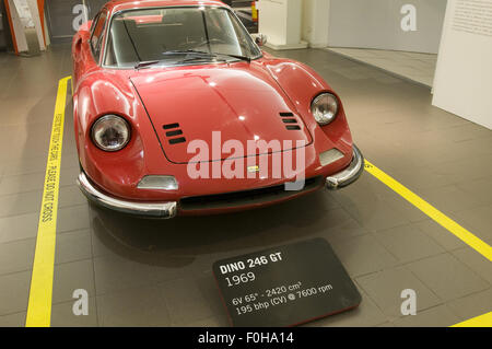 Musée Ferrari (Musée Ferrari à Maranello, Italie). Dino 246 GT (1969). Banque D'Images