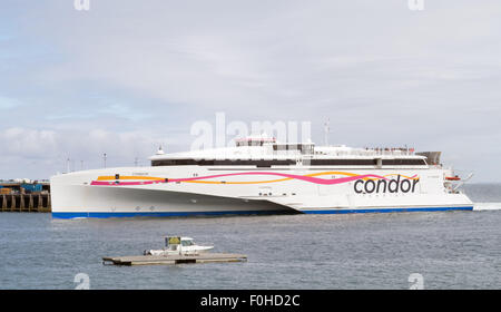 HSC Condor Ferries de libération est un ferry rapide qui a été construit par les chantiers navals Austal basé à Henderson en Australie. Banque D'Images