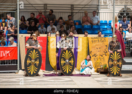 Les jeux de gladiateurs Guildhall London Amphitheatre Banque D'Images