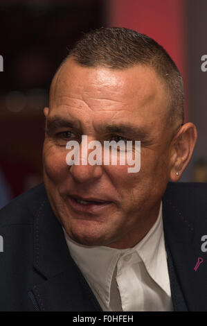 Ex footballeur, acteur maintenant, Vinnie Jones à une audience avec Vinnie Jones dans l'Essex, 2015. Banque D'Images