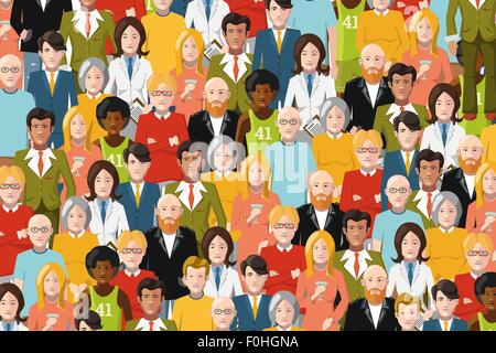 La foule de personnes, télévision illustration Illustration de Vecteur