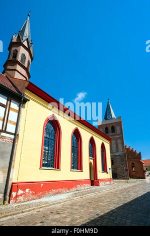 Église Landkirche Lieberose, Brandebourg, Allemagne Banque D'Images