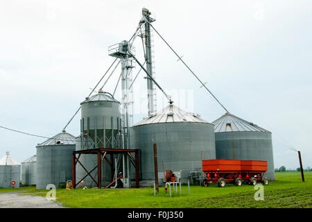 Silos agricoles - Québec - Canada Banque D'Images