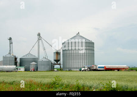 Silos agricoles - Québec - Canada Banque D'Images