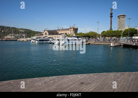 Port Vell à Barcelone, Catalogne, Espagne Banque D'Images