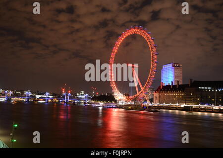 London Eye, Royaume-Uni, Tamise Banque D'Images