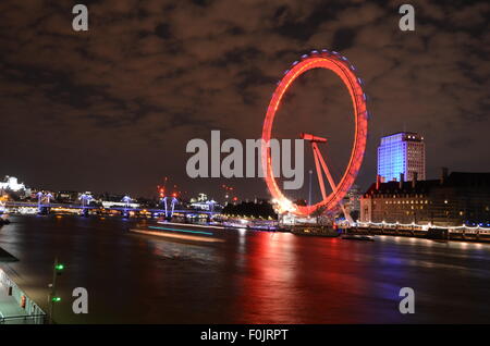 London Eye, Royaume-Uni, Tamise Banque D'Images