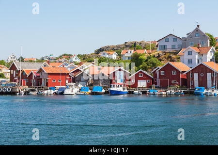 Grundsund, un ancien village de pêcheurs sur la côte occidentale de la Suède Banque D'Images