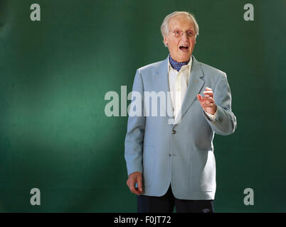 Édimbourg. UK. 17 août, 2015. Edinburgh International Book Festival. Nicholas Parsons photographié au cours de Edinburgh International Book Festival. Credit : Pako Mera/Alamy Live News Banque D'Images