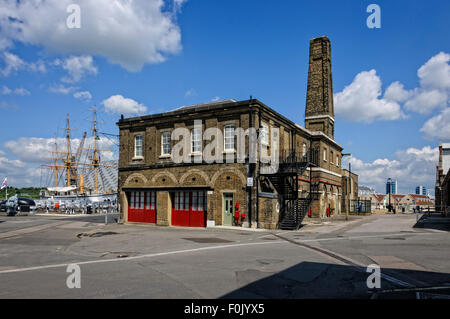 Le moteur Maison de la station de pompage de South Dock construit en 1882 pour abriter une station électrique à vapeur à la pompe à vide non 3 Dry Dock Banque D'Images