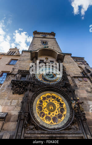 Horloge astronomique. Prague. République tchèque. Ville. L'Europe Banque D'Images