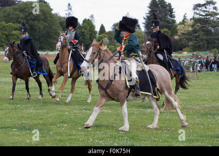 La cavalerie de Napoléon à la reconstitution de la bataille de Waterloo Banque D'Images