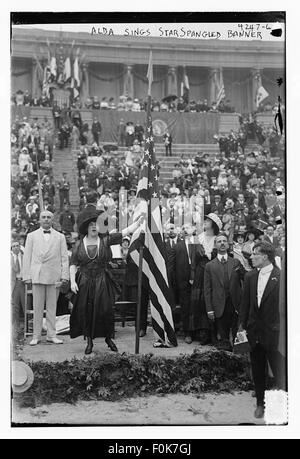 L'AADL chante Star Spangled Banner Banque D'Images