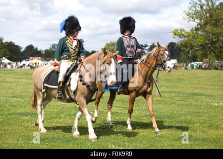 La cavalerie de Napoléon à la reconstitution de la bataille de Waterloo Banque D'Images