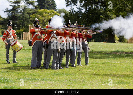 La reconstitution des Coldstream Guards partait à la bataille Banque D'Images