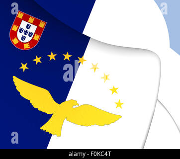 Pavillon de Açores, Portugal. Close Up. Banque D'Images