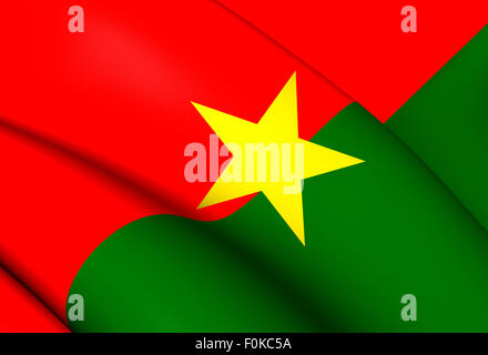 Drapeau du Burkina Faso. Close Up. Banque D'Images