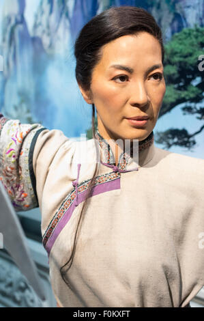 L'actrice Michelle Yeoh - Madame Tussauds Hong Kong, musée de cire au sommet d'une tour sur l'île de Hong Kong Banque D'Images