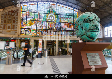 La gare d'Abando. Bilbao. Gascogne, en Espagne, en Europe. Banque D'Images