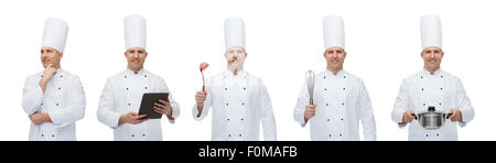 Heureux homme set chef cuisinier Banque D'Images