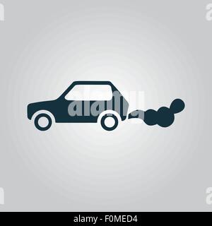 Voiture émet du dioxyde de carbone Illustration de Vecteur