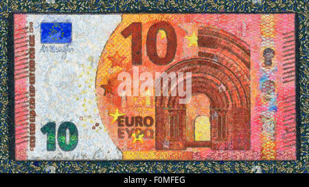 Billets illustrations,service,10 Euro, l'Union européenne, Banque D'Images
