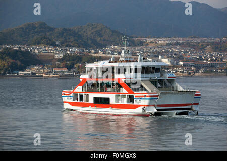 L'île de Miyajima ferry, l'île de Miyajima, dans l'ouest de Honshu, Japon, Asie Banque D'Images