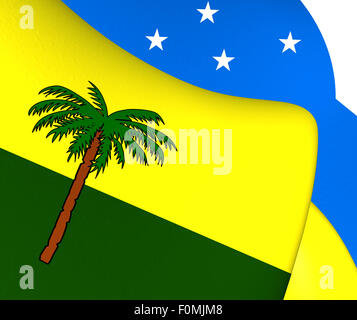 Pavillon 3D de Concon, le Chili. Close Up. Banque D'Images