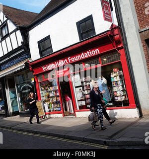 British Heart Foundation charity shop dans la région de Leominster Herefordshire UK Banque D'Images