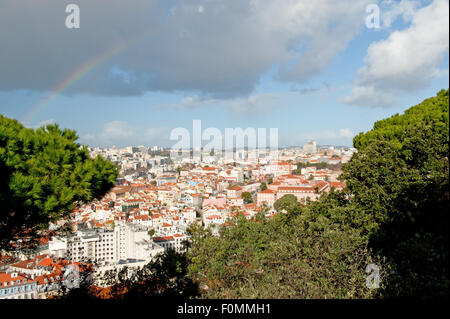 Vue sur la ville de Lisbonne au Portugal Banque D'Images