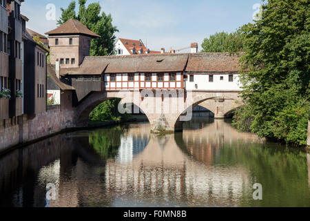 Hangmans Henkersteg Bridge, Nuremberg, Bavière, Allemagne Banque D'Images