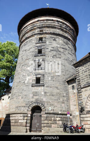 Neutorturm tower, Nuremberg, Bavière, Allemagne Banque D'Images