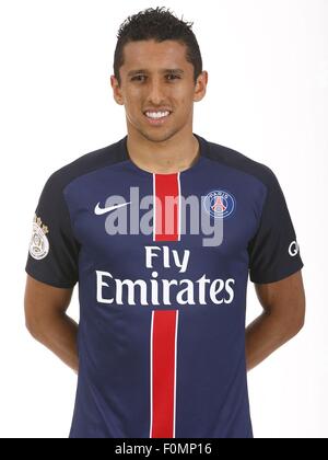 Paris, France. Août 17, 2015. Paris St allemand, français officiel de l'équipe de Ligue 1 pour la saison 2015-15 portraits du club. Numéro 5 MARQUINHOS © Plus Sport Action/Alamy Live News Banque D'Images