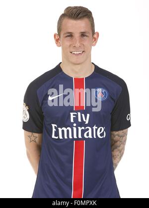 Paris, France. Août 17, 2015. Paris St allemand, français officiel de l'équipe de Ligue 1 pour la saison 2015-15 portraits du club. Numéro 21 Lucas DIGNE © Plus Sport Action/Alamy Live News Banque D'Images