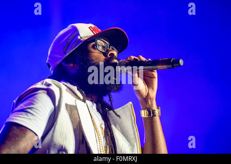 Montréal, Canada, 16 août 2015. Tarrus Riley exécute Live at the Montreal International Reggae Festival. © Marc Bruxelles/Alamy Live News Banque D'Images
