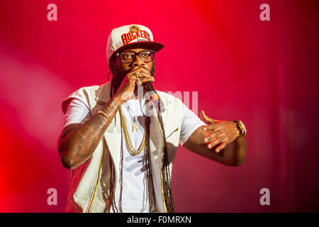 Montréal, Canada, 16 août 2015. Tarrus Riley exécute Live at the Montreal International Reggae Festival. © Marc Bruxelles/Alamy Live News Banque D'Images