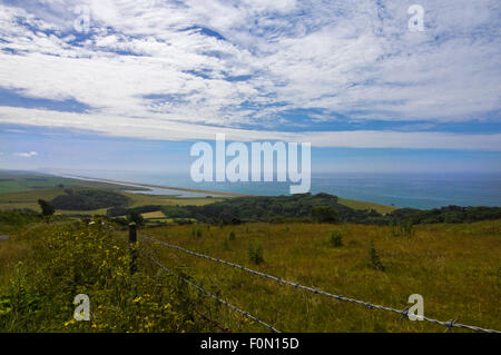 Vue horizontale de Chesil Beach dans le Dorset. Banque D'Images