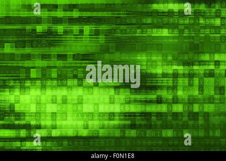 Fond vert numérique. Cool Abstract Green Technology Background. Banque D'Images