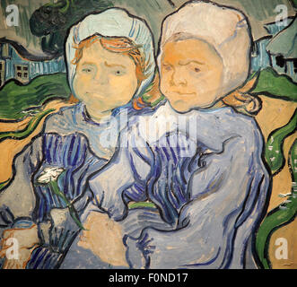 Deux petites filles (1890) Vincent van Gogh (1853 -1890) Banque D'Images