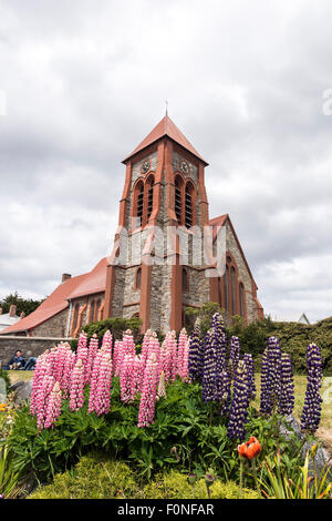 La Cathédrale Christ Church Stanley ou Port Stanley, capitale des Malouines UK Banque D'Images