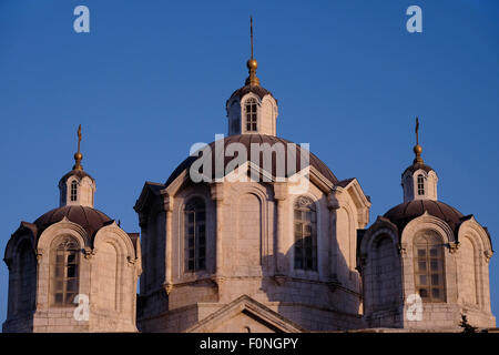 Extérieur de la cathédrale Holy Trinity de la mission ecclésiastique russe à Migrash HaRusim (Russian Compound) dans l'ouest de Jérusalem Israël Banque D'Images